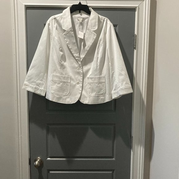 EST 1946 Jackets & Coats Est 946 Women 182w White Dress Jacket Nwt
